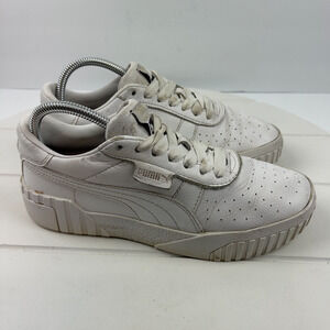 Puma Shoes Womens Size 8 Sneakers 369155-01 White Leather Lace Up LowTop Walking